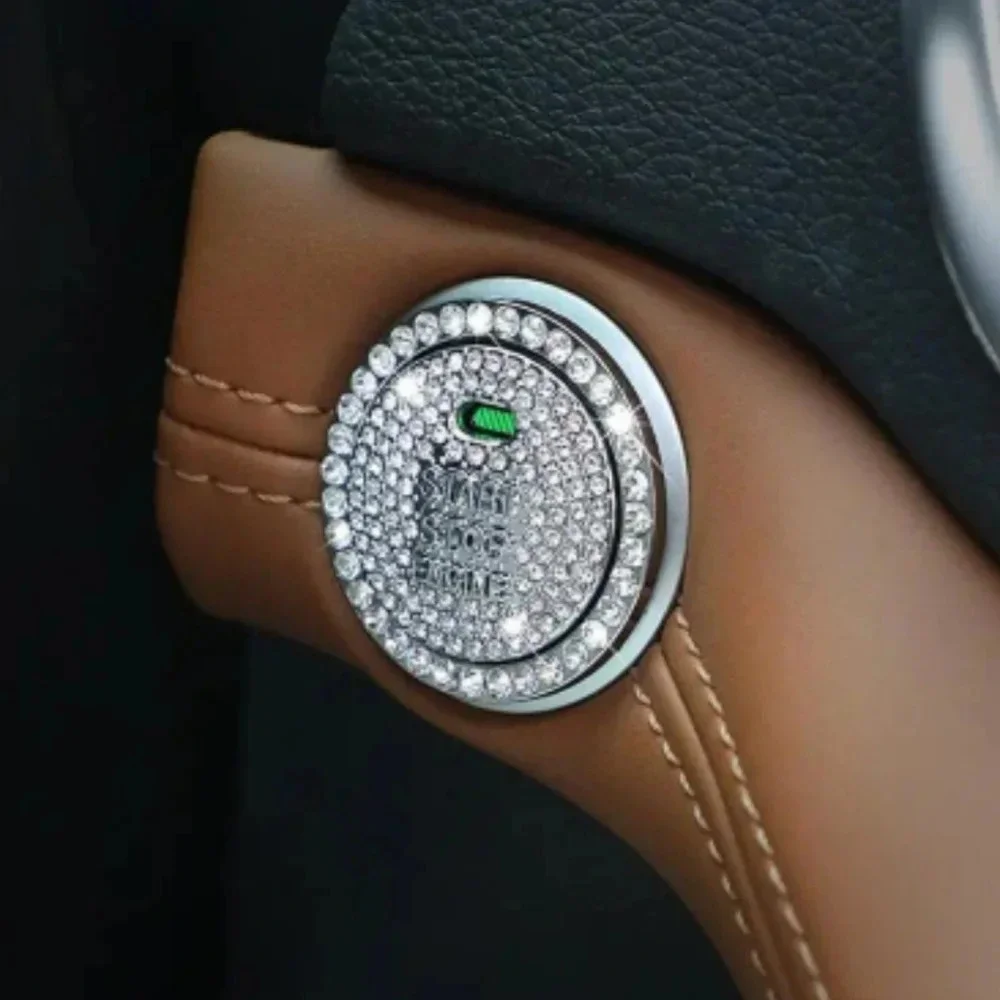 Bundle Of 2- Push Start Bling Button Covers